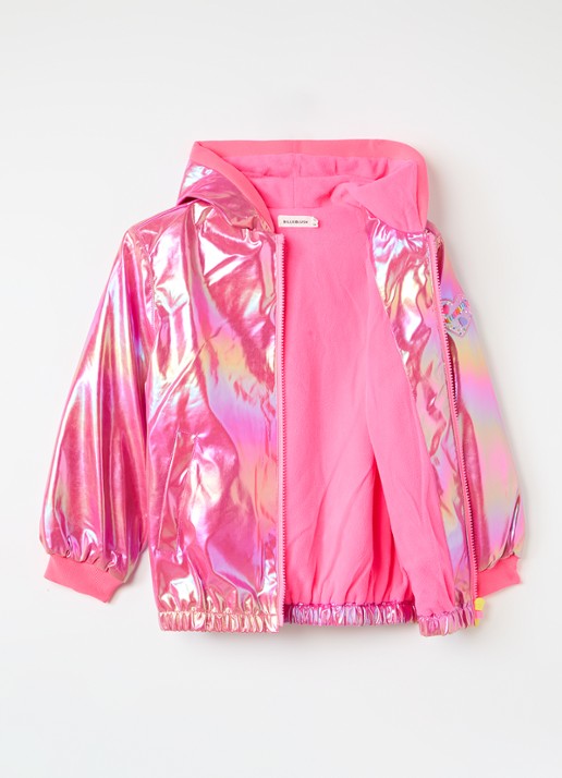 Billieblush Regenjas met glanzende finish - voorkant 3 fuchsia