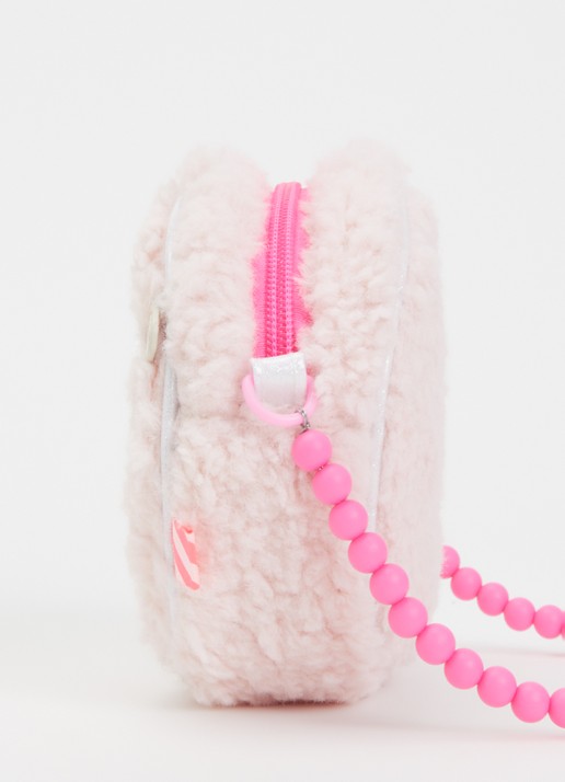 Billieblush Schoudertas van imitatiebont met pailletten - detail 3 roze