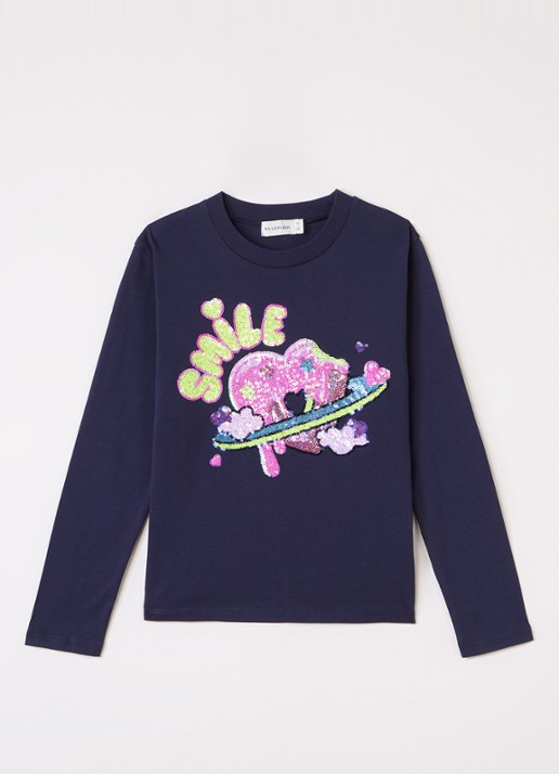 Billieblush Smile longsleeve met pailletten