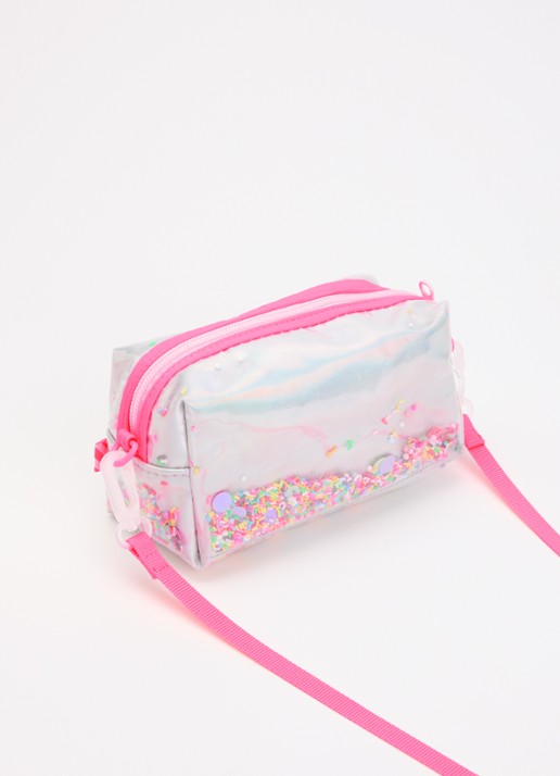 Billieblush Sprinkles crossbodytas met metallic finish - achterkant 5 zilver
