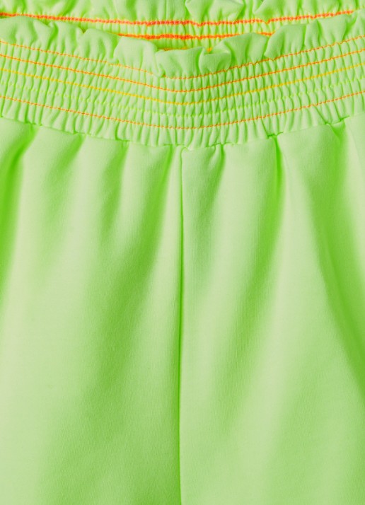 Billieblush Straight fit korte joggingbroek met pailletten - detail neongeel