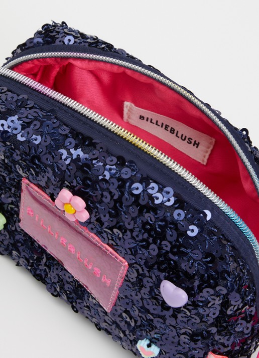 Billieblush Trousse toilettas met pailletten  - detail 3 donkerblauw