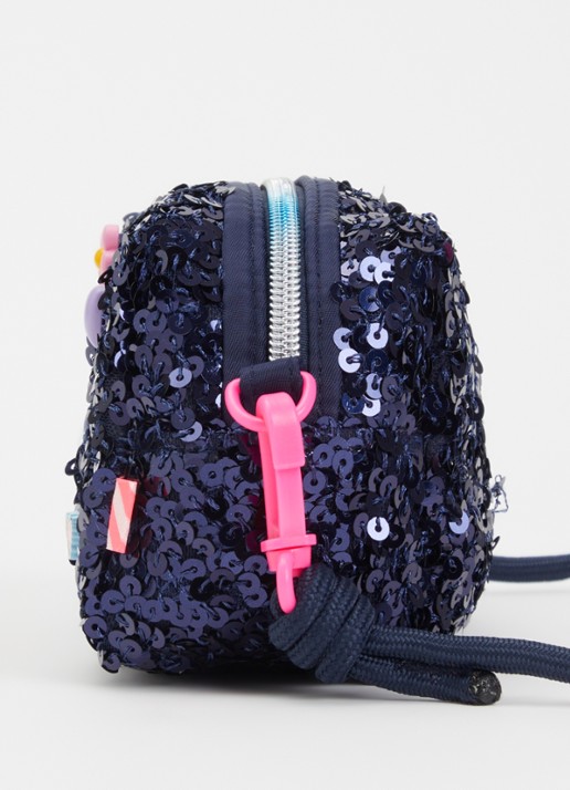 Billieblush Trousse toilettas met pailletten  - detail 4 donkerblauw