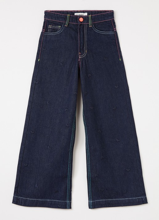 Billieblush Wide leg jeans met donkere wassing