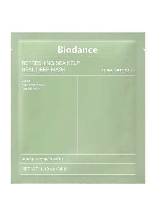 Biodance Refreshing Sea Kelp Real Deep Mask - gezichtsmasker 4 stuks