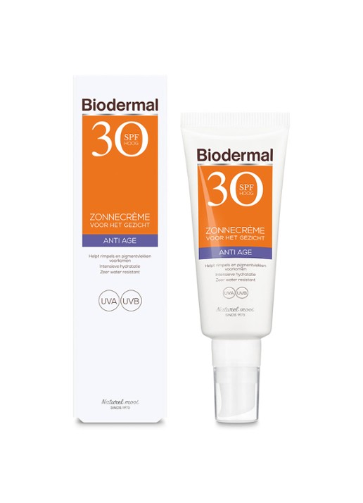 Biodermal Anti Age Zonnecrème gezicht SPF 30 - zonnebrand voor het gezicht - voorkant 2 undefined