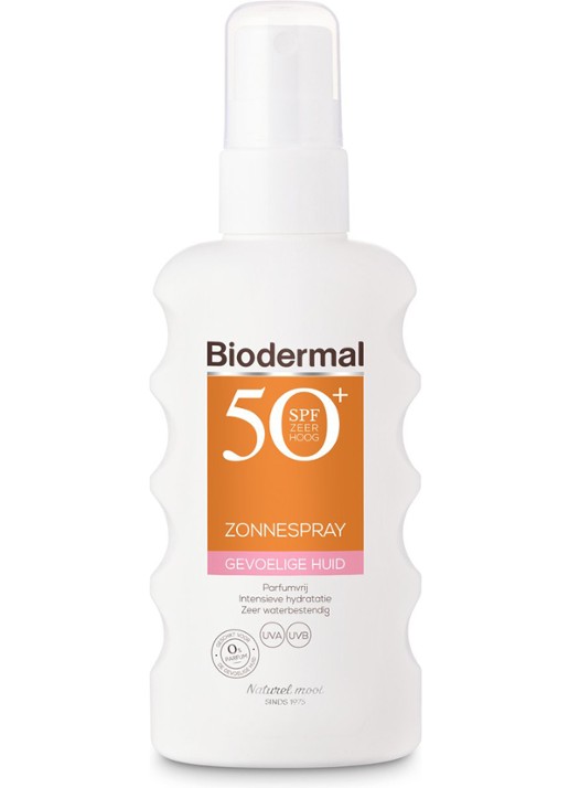 Biodermal Gevoelige Huid Zonnespray Water Resistant SPF 50+ - zonnebrand - voorkant 3 undefined
