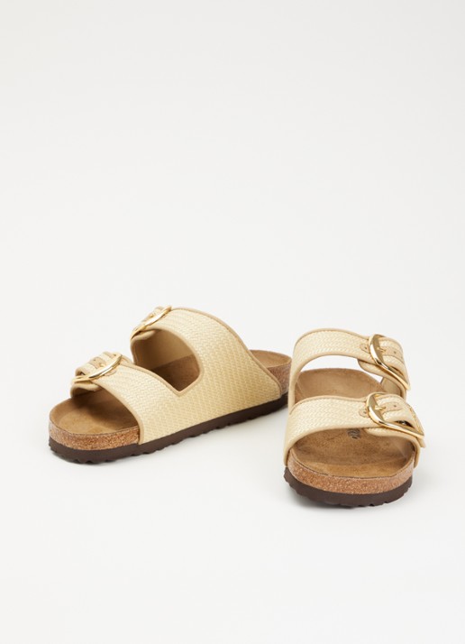 Birkenstock Arizona Big Buckle slipper van raffia - detail 2 beige