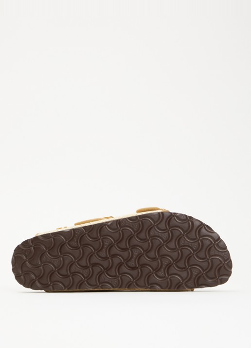Birkenstock Arizona Big Buckle slipper van raffia - detail 4 beige