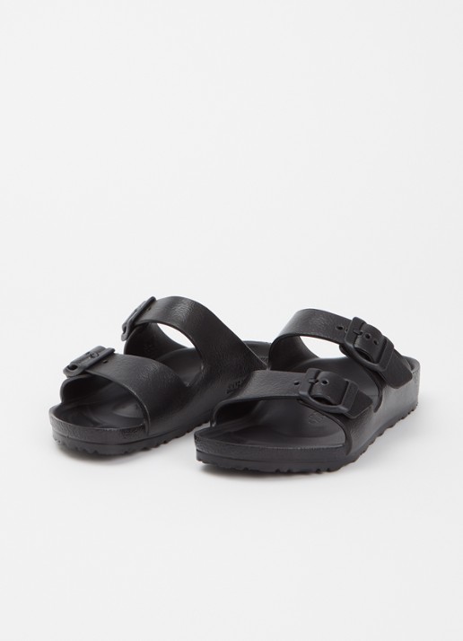 Birkenstock Arizona EVA slipper met gespdetail - voorkant 4 zwart
