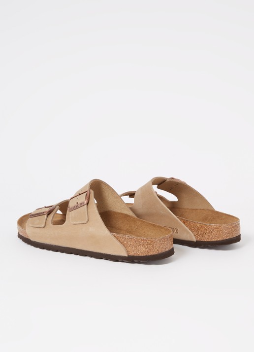 Birkenstock Arizona slipper van leer - detail 2 zand