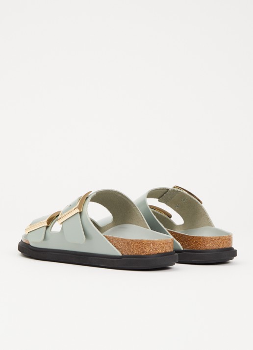 Birkenstock Arizona slipper van leer - detail 2 mint