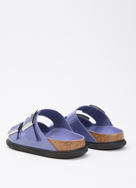 Birkenstock Arizona slipper van leer - achterkant 5 lila
