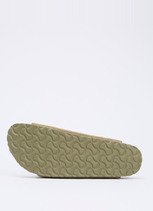 Birkenstock Arizona slipper van suède - detail 4 khaki