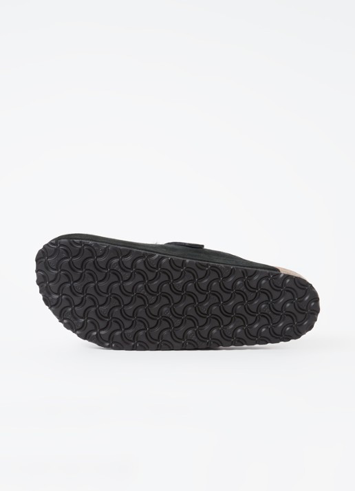 Birkenstock Boston clog van suède - detail 3 zwart