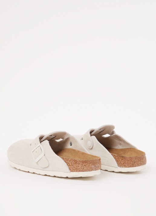 Birkenstock Boston muiltje van suède - achterkant 2 beige