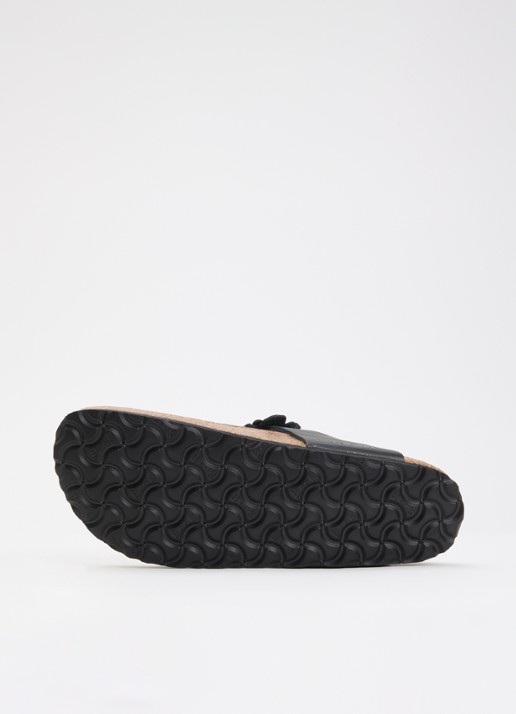 Birkenstock Gizeh Flower slipper van leer - detail 4 zwart