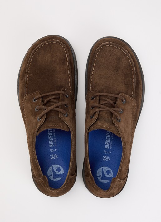 Birkenstock Highwood Moc veterschoen van suède - detail 2 bruin