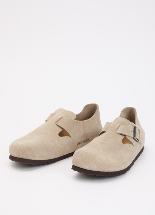 Birkenstock London sandaal van suède - detail khaki