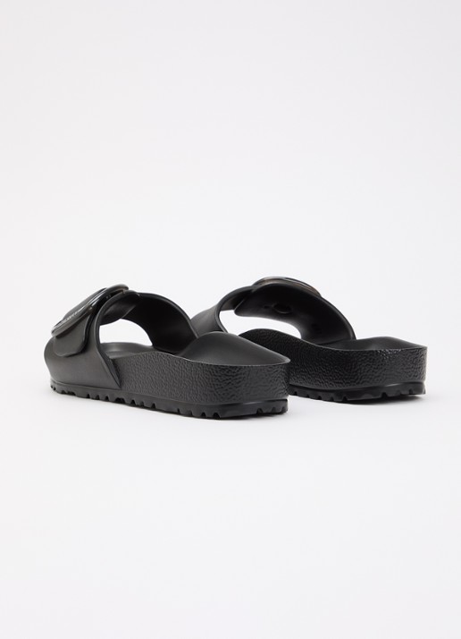 Birkenstock Madrid Big Buckle slipper met gespdetail - achterkant zwart