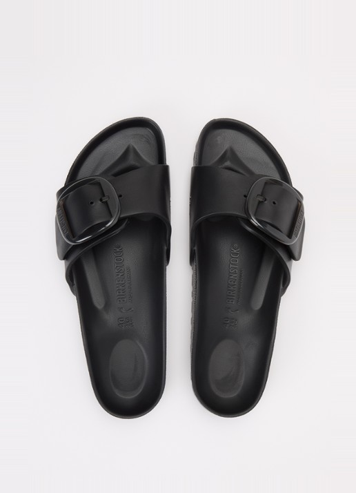 Birkenstock Madrid Big Buckle slipper met gespdetail - detail 3 zwart