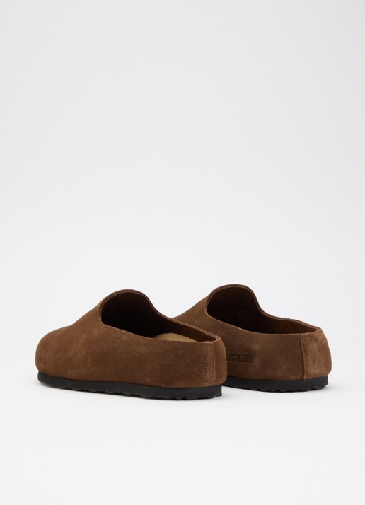Birkenstock Narrow Fit Amsterdam Wrapped muiltje van suède - achterkant 5 bruin