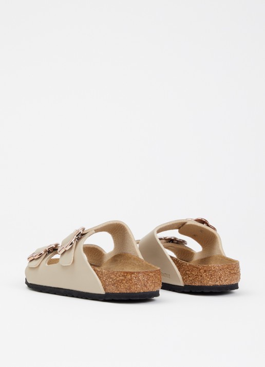 Birkenstock Narrow Fit Arizona slipper van leer - achterkant zand