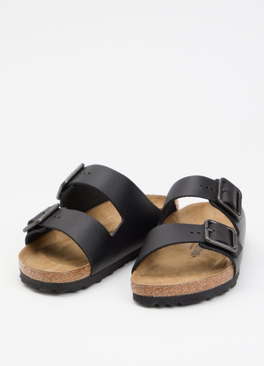 Birkenstock Narrow Fit Arizona slipper van leer - detail 2 zwart