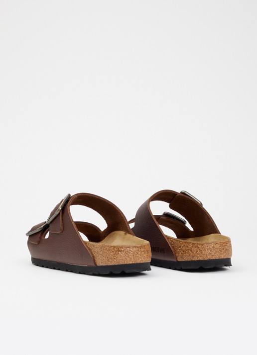 Birkenstock Narrow Fit Arizona slipper van leer - achterkant bruin