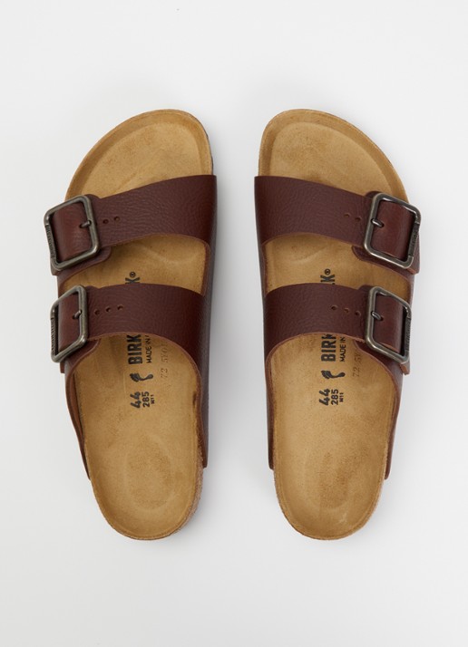 Birkenstock Narrow Fit Arizona slipper van leer - detail 3 bruin