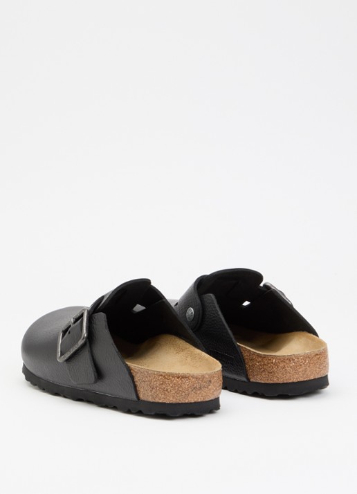 Birkenstock Narrow Fit Boston muiltje van leer - achterkant 5 zwart