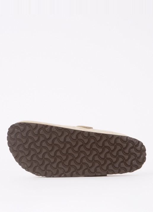 Birkenstock Narrow Fit Boston muiltje van suède - detail 4 taupe