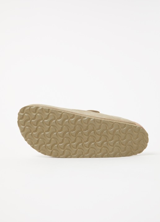 Birkenstock Narrow Fit Boston muiltje van suède - detail 3 khaki