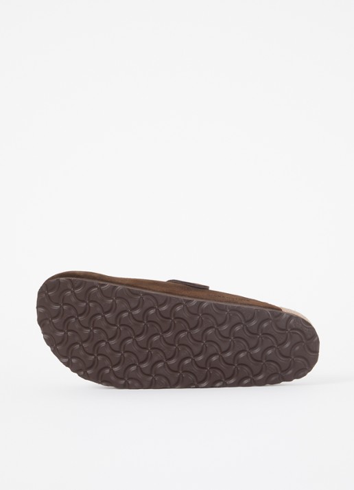 Birkenstock Narrow Fit Boston muiltje van suède - detail 4 hazelnootbruin