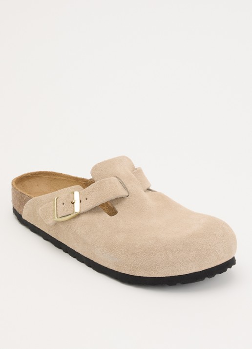 Birkenstock Narrow Fit Boston muiltje van suède