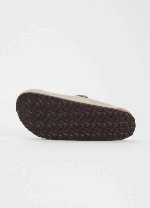 Birkenstock Narrow Fit Boston muiltje van suède - detail 3 taupe