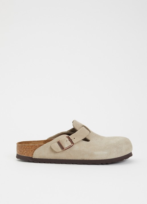 Birkenstock Narrow Fit Boston muiltje van suède