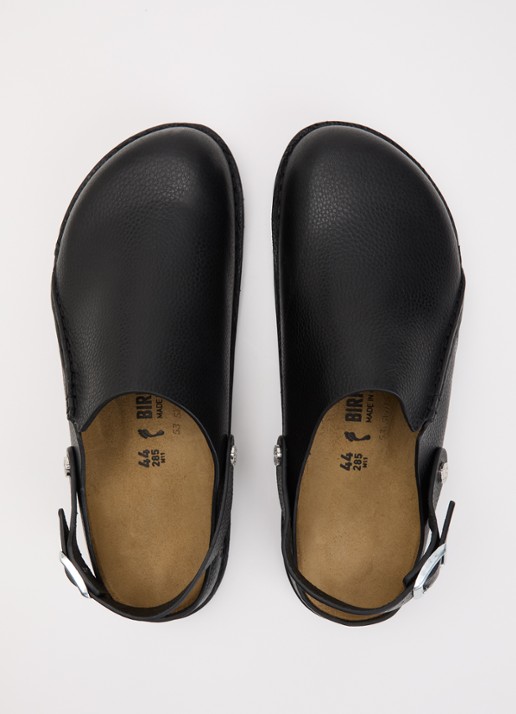 Birkenstock Narrow Fit Lutry Premium muiltje van leer - detail 4 zwart