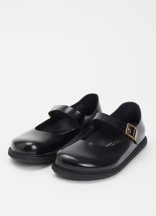 Birkenstock Narrow Fit Mantova ballerina van lakleer - detail 3 zwart