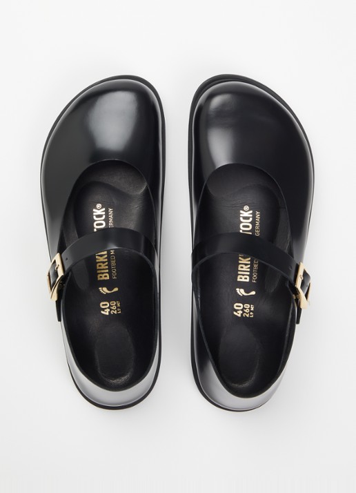 Birkenstock Narrow Fit Mantova ballerina van lakleer - detail 4 zwart