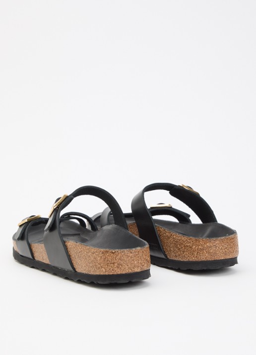 Birkenstock Narrow Fit Mayari sandaal van leer - achterkant 5 diepzwart