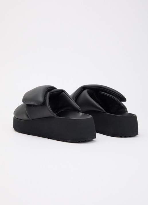 Birkenstock Theda Cross Strap slipper van leer - achterkant 5 zwart