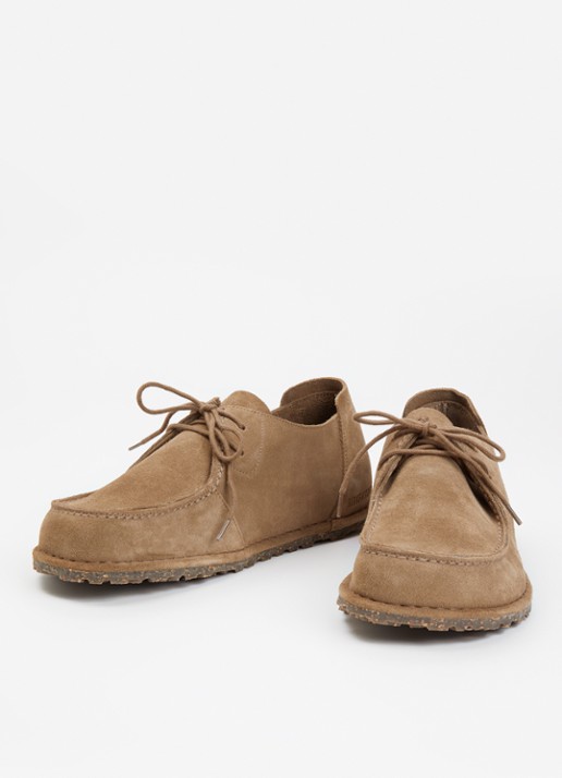 Birkenstock Utti Lace veterschoen van suède - detail zand