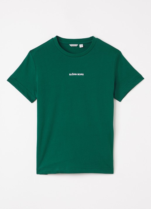 Björn Borg Borg Classic T-shirt met logoborduring - voorkant groen