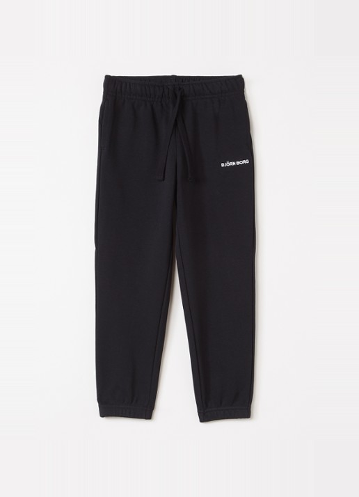 Björn Borg Borg Classic tapered fit joggingbroek met logoborduring - voorkant zwart