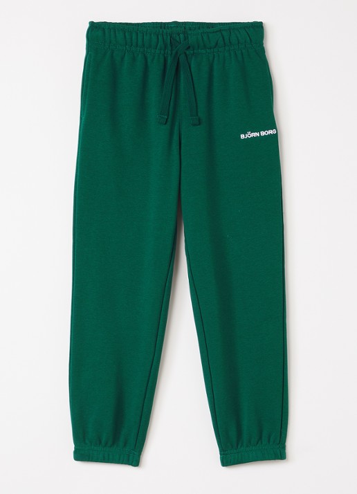 Björn Borg Borg Classic tapered fit joggingbroek met logoborduring - voorkant 2 groen