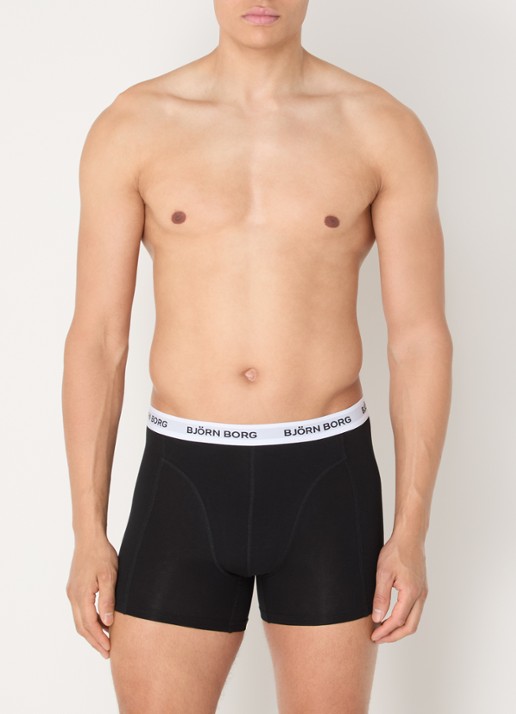 Björn Borg Boxershort van katoen in 3-pack - voorkant 3 zwart