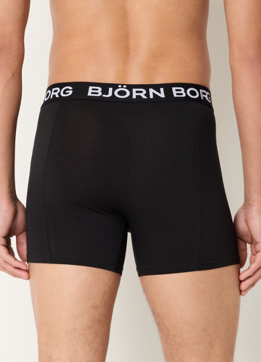 Björn Borg Boxershorts met logoband in 12-pack - achterkant 4 zwart
