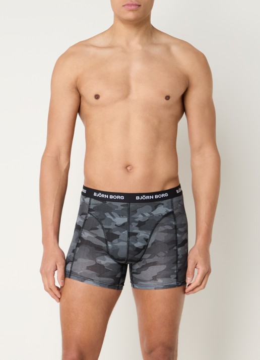 Björn Borg Boxershorts met logoband in 12-pack - voorkant 3 wit