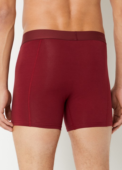 Björn Borg Boxershorts met logoband in 2-pack - achterkant bordeauxrood
